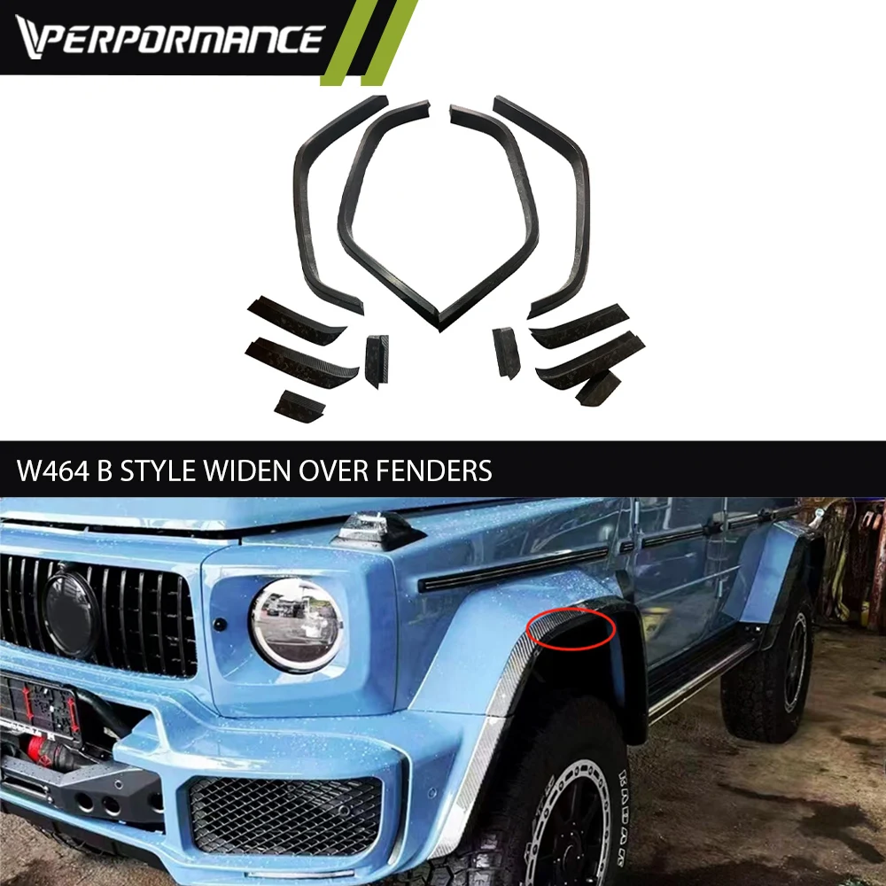 

W464 B Style B700 B800 B900 Расширенные крылья, сухое крыло из углеродного волокна, расширительное колесо для бровей, расширители, внешний аксессуар автомобиля