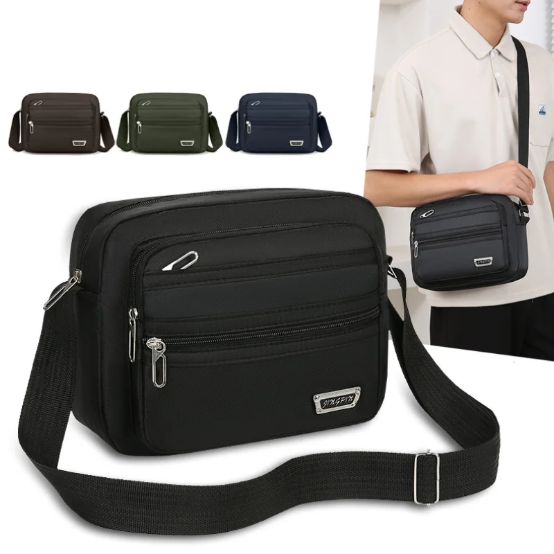 

Large Capacity Casual Crossbody Bag - Adjustable Shoulder Strap, Multiple Zipper Compartments, Travel Shopping and Daily Use