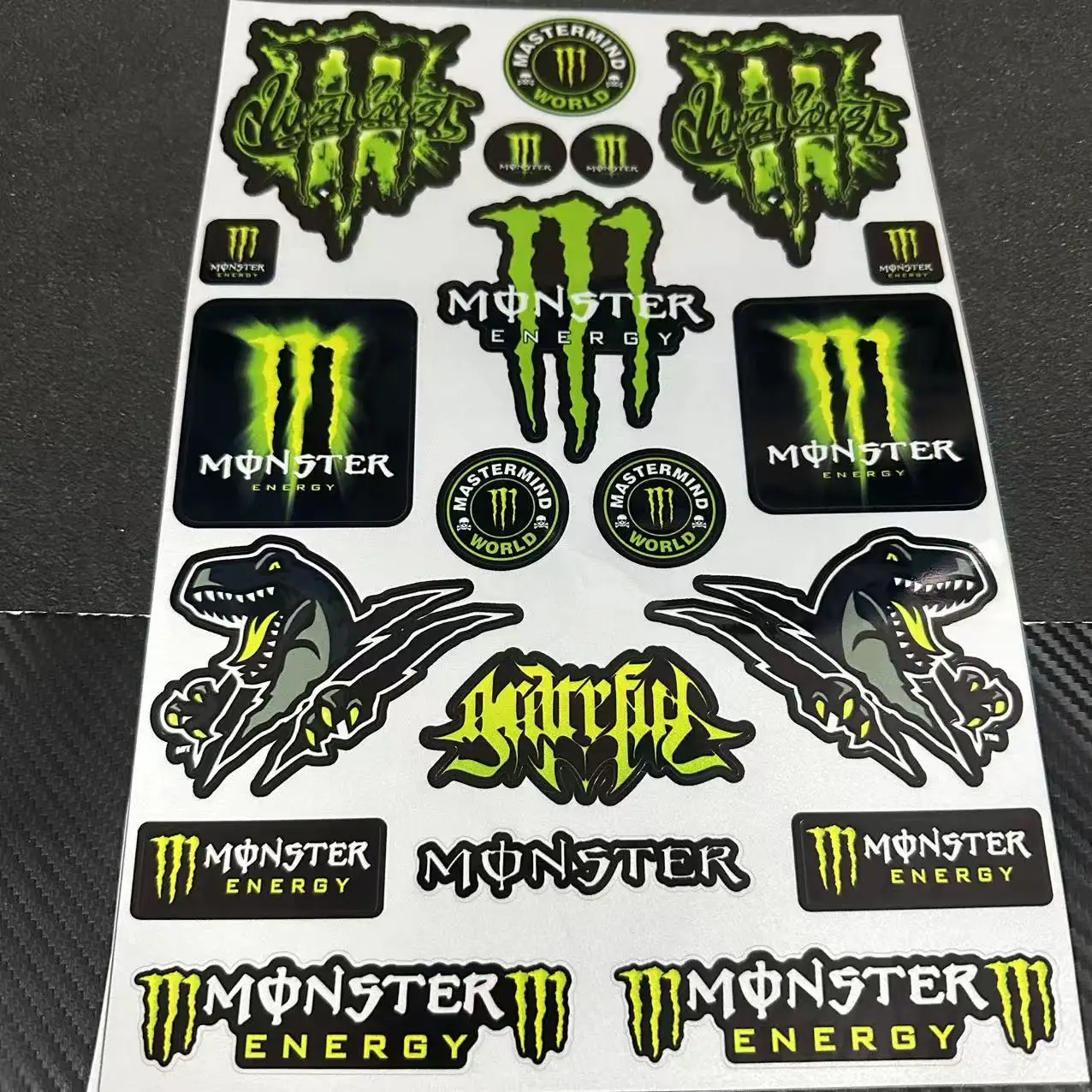 Vinyl Monster Energy Logo Motorrad-Aufkleber Tank-Abziehbilder-Set