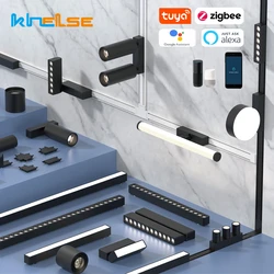 H6mm Ultra Thin Magnetic Track Light System 48V Living Room Ceiling Mount LED Ceiling Magnet Rail Lamp Spotlight Chandelier