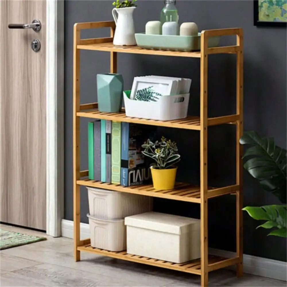 4 Tiers Wooden Bamboo Flower Plant Stand Display Rack Storage Shelf Tall Unit