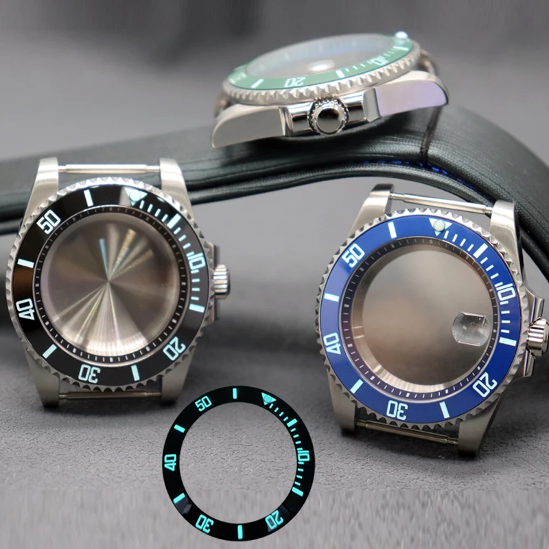 DIVER 40 มม.นาฬิกา Sapphire สําหรับ Nh34 Nh35 Nh36 การเคลื่อนไหว 28.5mmDial C3 Luminous SUB เซรามิค BEZEL แทรก Chapter แหวน