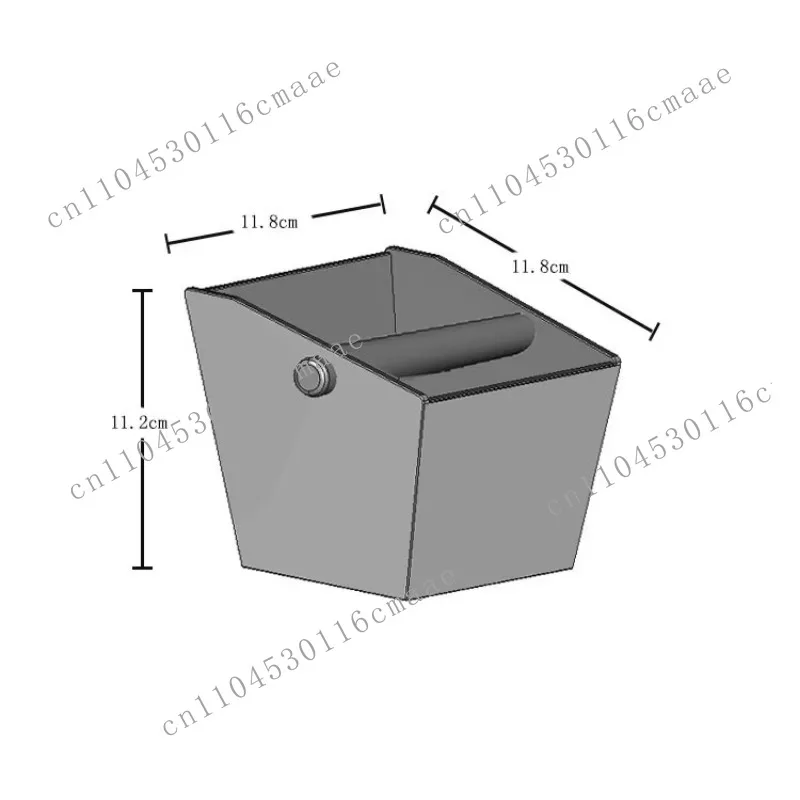 Barista Tools Removable Knock Stick and Non-Slip Rubber Base Square Coffee Grounds ABS Durable Espresso Knock Box