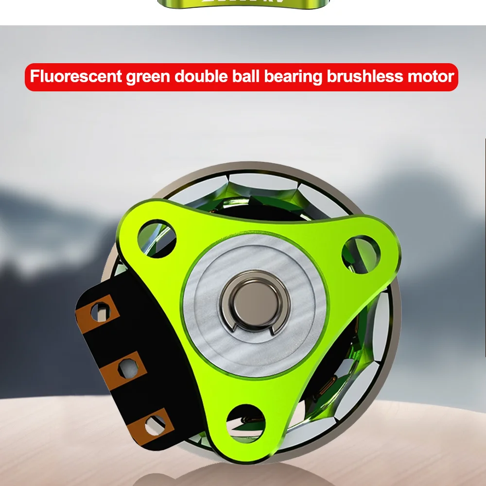VCI 0702PRO-DB 23000kv/27000kv/30000kv Bürstenloser Motor, fluoreszierend grün, Doppelkugellager, geringer Widerstand, kratzfest – Detail 2