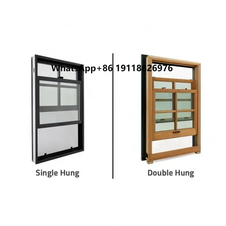 

Beigeman Aluminum Single & Double Hung Windows Double Tempered Glazed with Sliding Vertical Opening Pattern Top Hung Style
