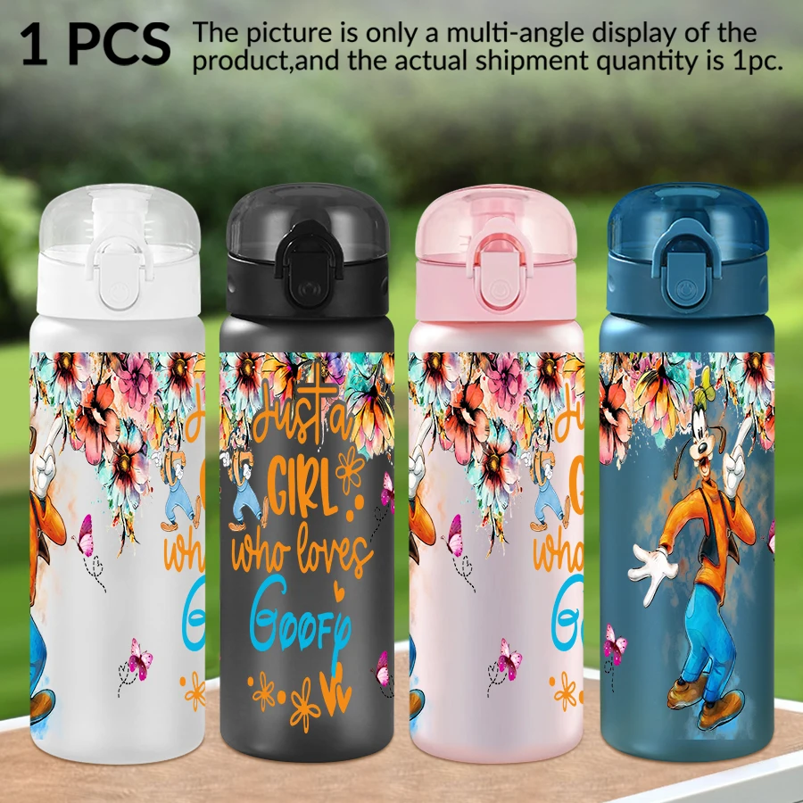 

1Pc Disney Goofy Sunflower Pattern 26oz Plastic Water Bottle Outdoor Sports Water Cup Birthday/Homecoming Gift