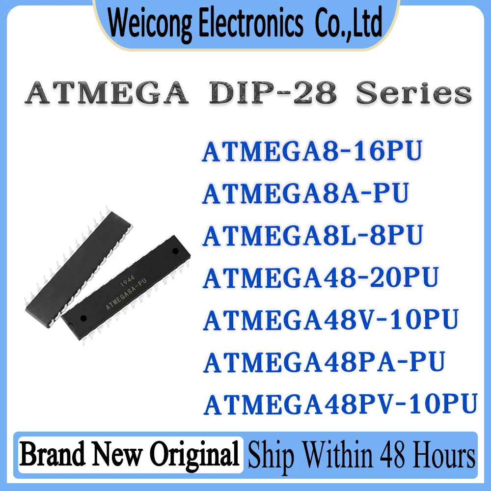 ATMEGA8-16PU ATMEGA8A-PU ATMEGA8L-8PU ATMEGA48-20PU ATMEGA48V-10PU ATMEGA48PA-PU ATMEGA48PV-10PU ATMEGA AT IC MCU Chip DIP-28