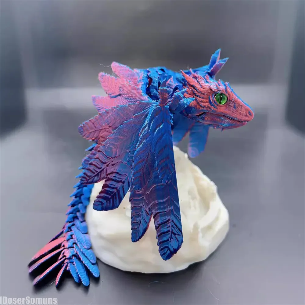 3D Printing Archaeopteryx Flying Dragon Model Multi-joint Decoration Kids Toy Figurines for Boys Man Woman Gift