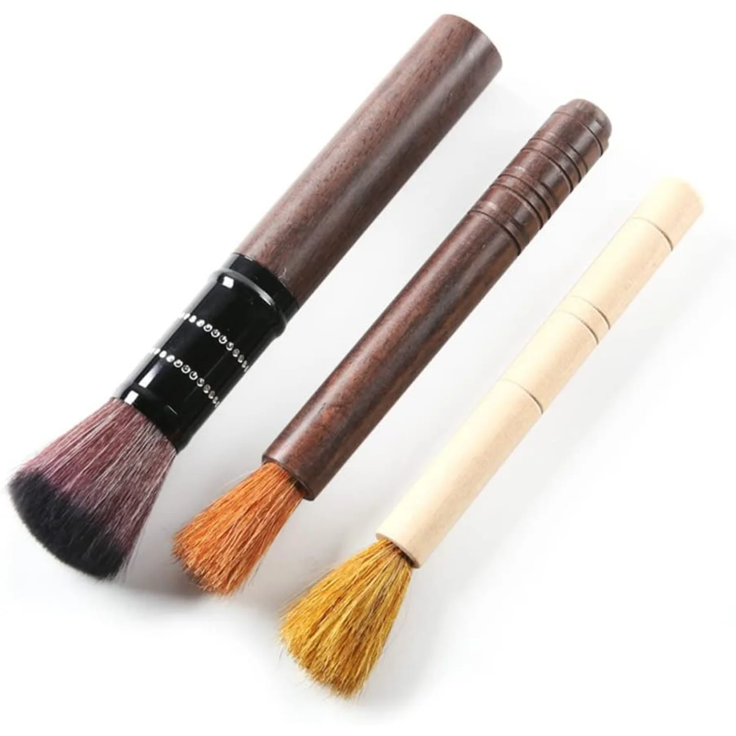 3pcs Wooden Teapot Cleaning Brush Coffee Brush Coffee Grinder Brush Coffee Machine Cleaning Brush Multi-used Tea Accessories Cle
