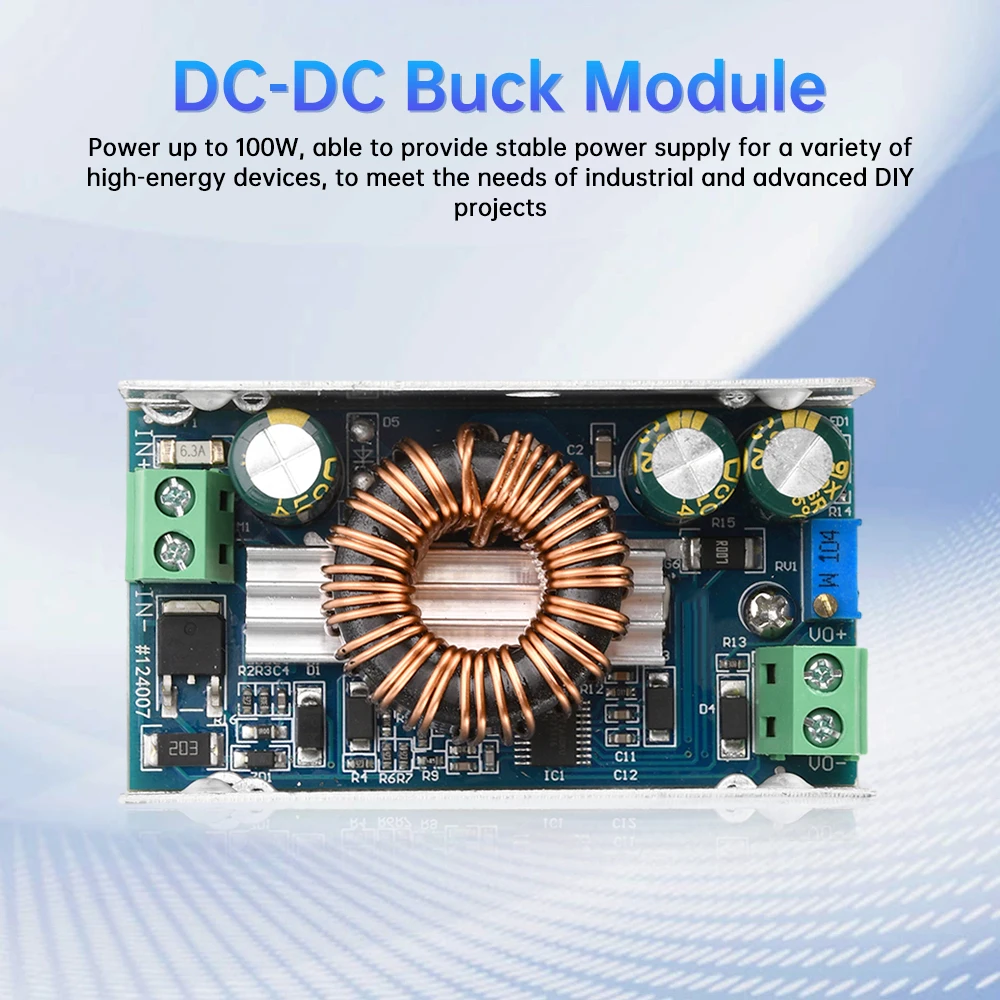 DC10-90V To DC1.5-60V Step-down Power Module 100W 60V 48V 12V 6A Synchronous Rectification Buck Converter Module