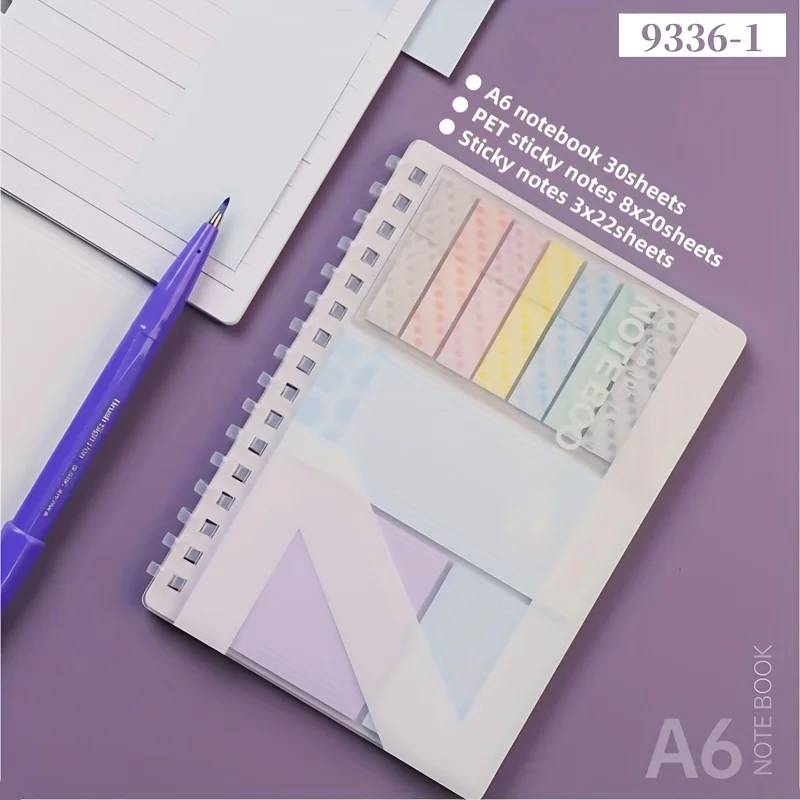 Pink Sticky Note Notebook Writable Relocatable Adhesive Labels Index Stickers Colorful Pages for Office and Home Organization