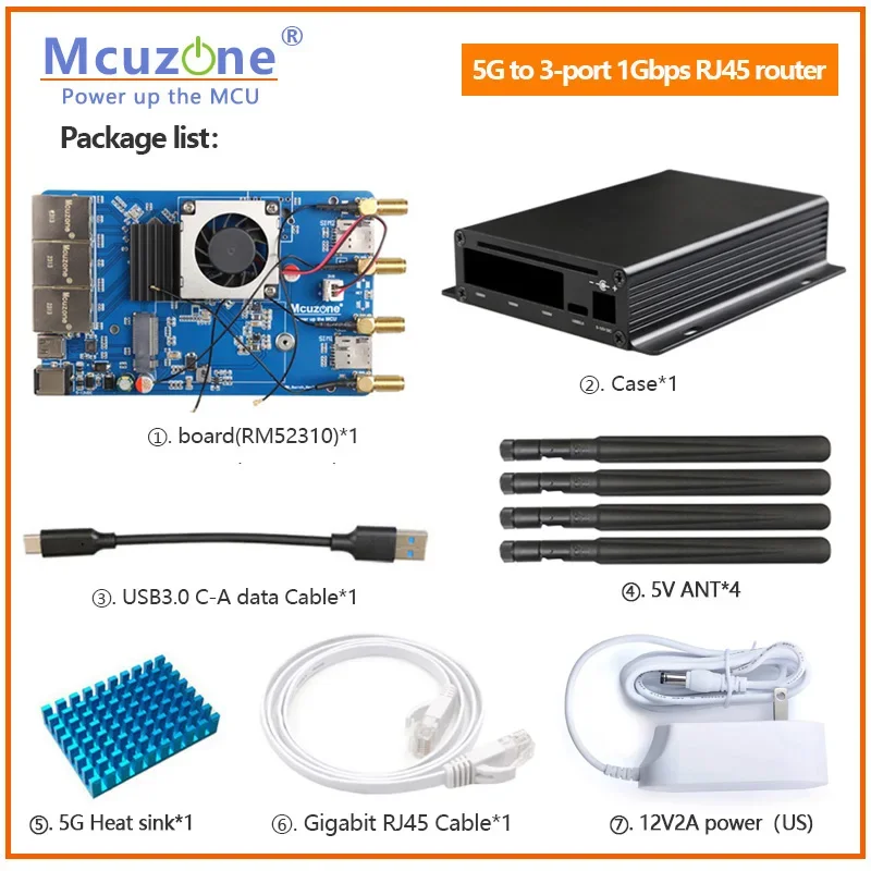 (model:MR52310),5G to 3-port 1Gbps RJ45 router,5G to 2.5Gbps ethernet with build in 3-port 1Gbps RJ45 switch,RM521F,RM520N