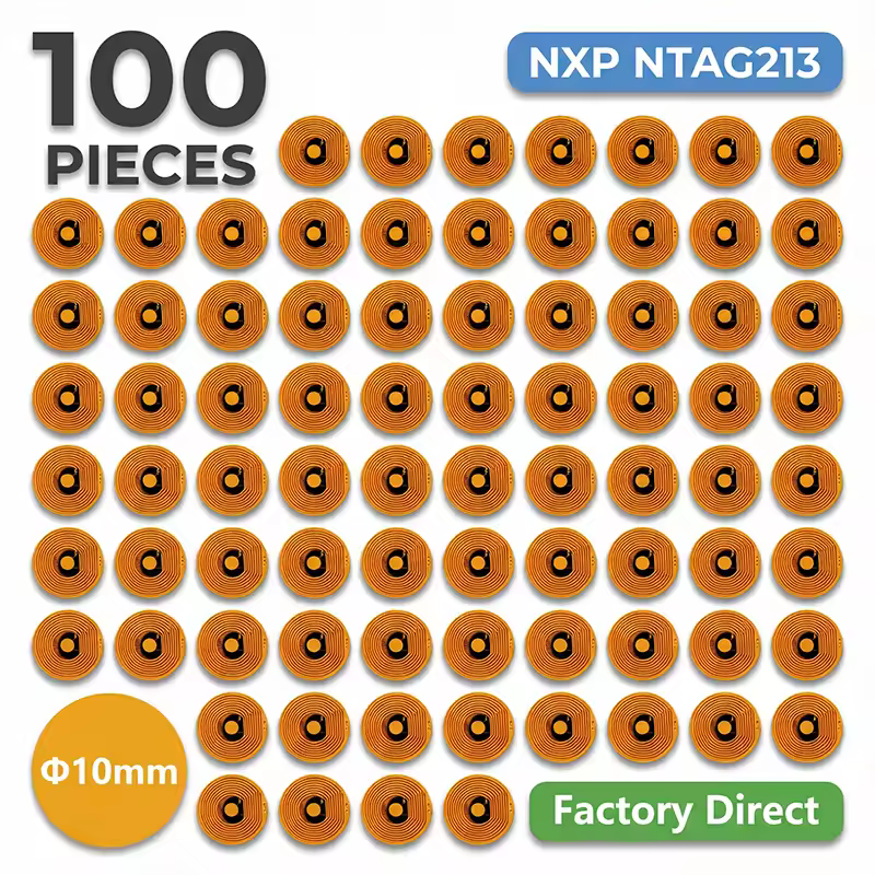 10mm Diameter High Temperature RFID NFC FPC Tags NXP NFC213 Mini Cards 13.56MHz Anti-Fake Anti-Metal Passive RF Card - Image 8