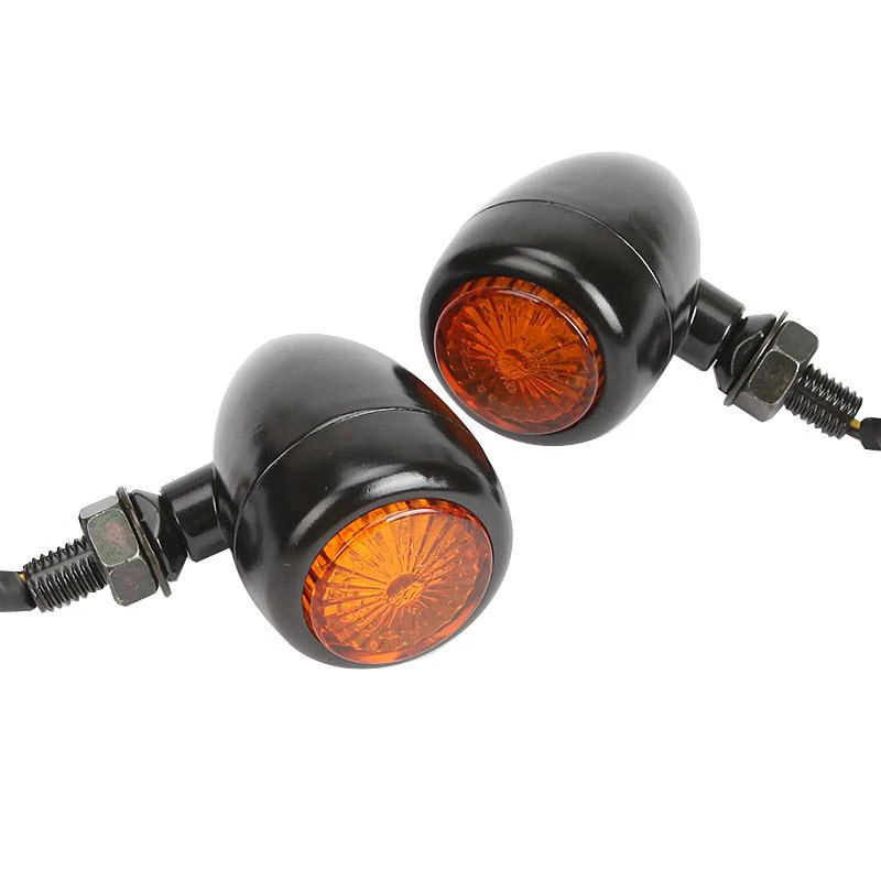 2x LED Black Amber Turn Signals Fit For Suzuki Intruder Volusia VS 700 750 800 1400