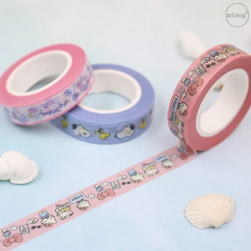 10M Cartoon Anime Sanrio Hello Kitty Cinnamoroll Little Twin Star DIY Washi Bronzing Tape