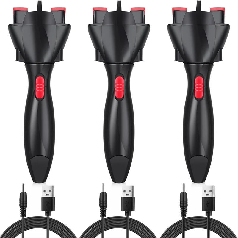 مجموعة ABZA-3 قطع ماكينة تجديل كهربائية أوتوماتيكية باللون الأسود لتصفيف الشعر بنفسك ماكينة تجديل أوتوماتيكية للنساء والفتيات