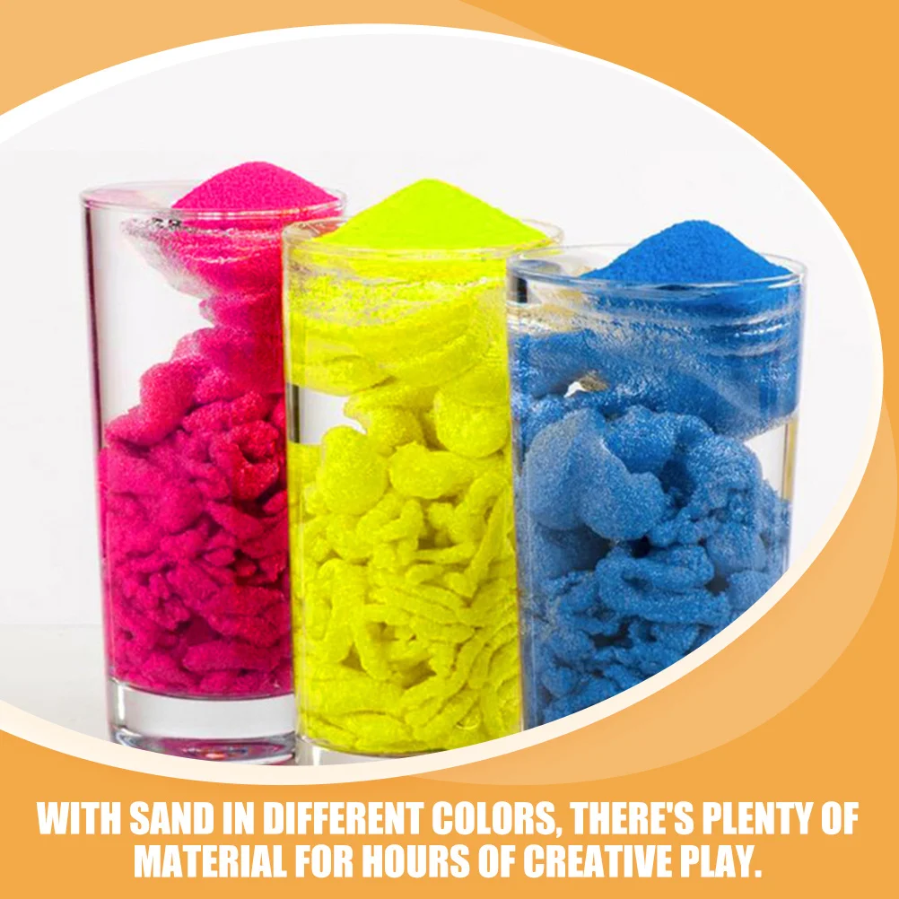 7 عبوات من رمل مسعور للأطفال، تعلم إبداعي ممتع، رمال مسعور ملونة للأطفال، مستلزمات تعليمية للأطفال الصغار #1