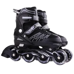 Adjustable Size 27-44 Inline Skates Beginners Boys Girls Flashing 4 Wheels Roller Skate Shoes Set Adult Outdoor Skating Sneakers