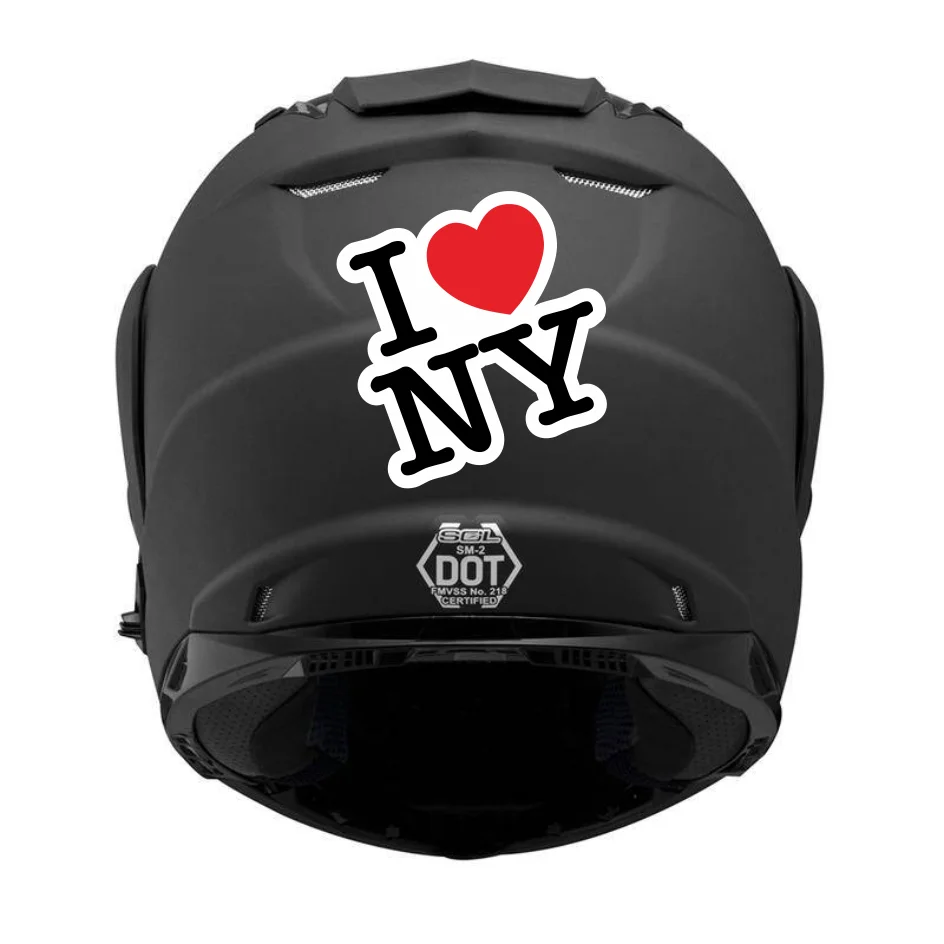 Cartoon I Love NY Vinyl Decal Die Cut Sticker Laptop Car Window New York Logo Big Apple Motorcycle Decals