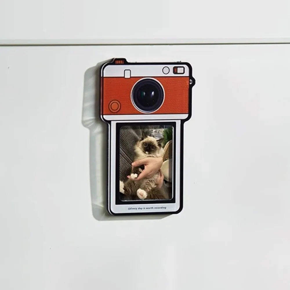 Funny Acrylic Instant Camera Photo Frame Magnetic Photo Fixation Fridge Magnet Picture Display Holder Home Decoration