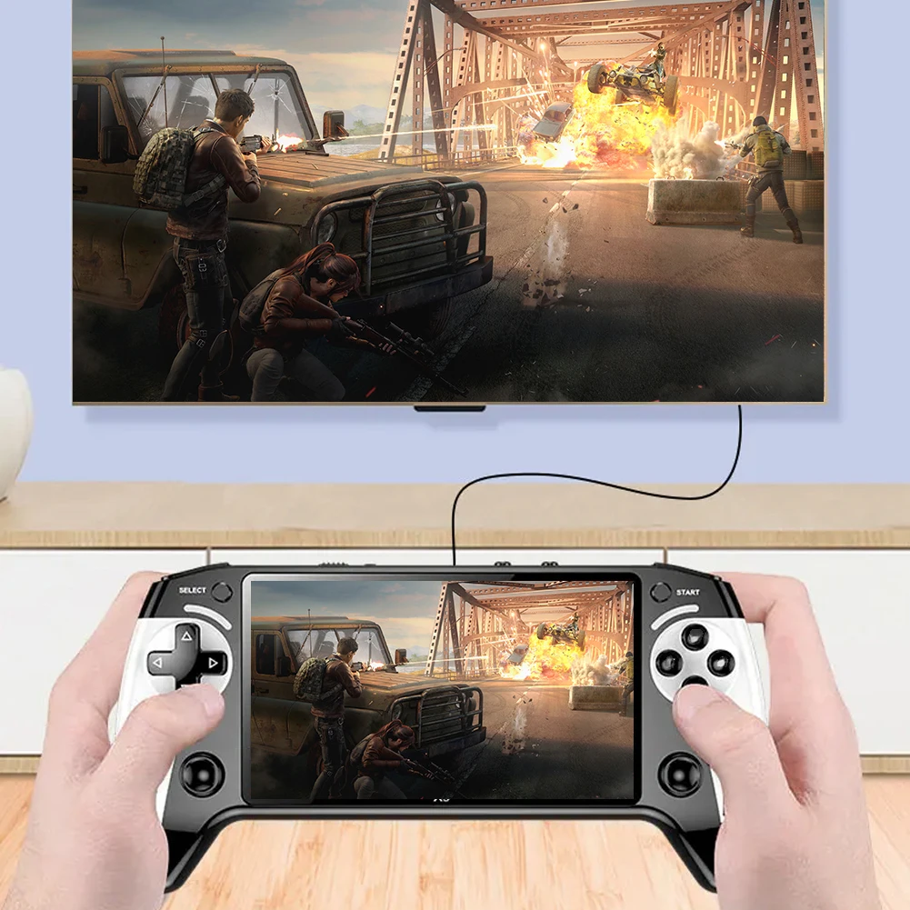 

5.5 Inch Screen Handheld Game Console 1500mAh Retro Video Game Player Type-C Charging Electronic Game Player for Kids Adults