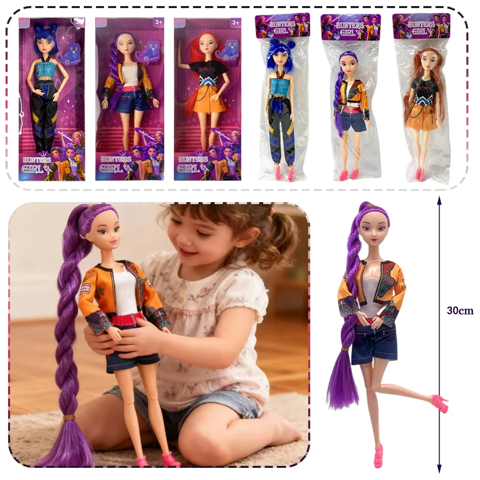 Mu lectas de dansadores de demonios Kpop de 11 pulgadas، figuras de acti de juguete Rumi Mira Zoey، hermosa princesa، mualecas de