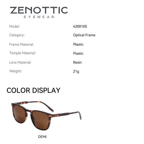 Imagen 2 del producto ZENOTTIC gafas de sol clásicas cuadradas graduadas gafas de sol Retro progresivas para hombres y mujeres gafas de protección UV400