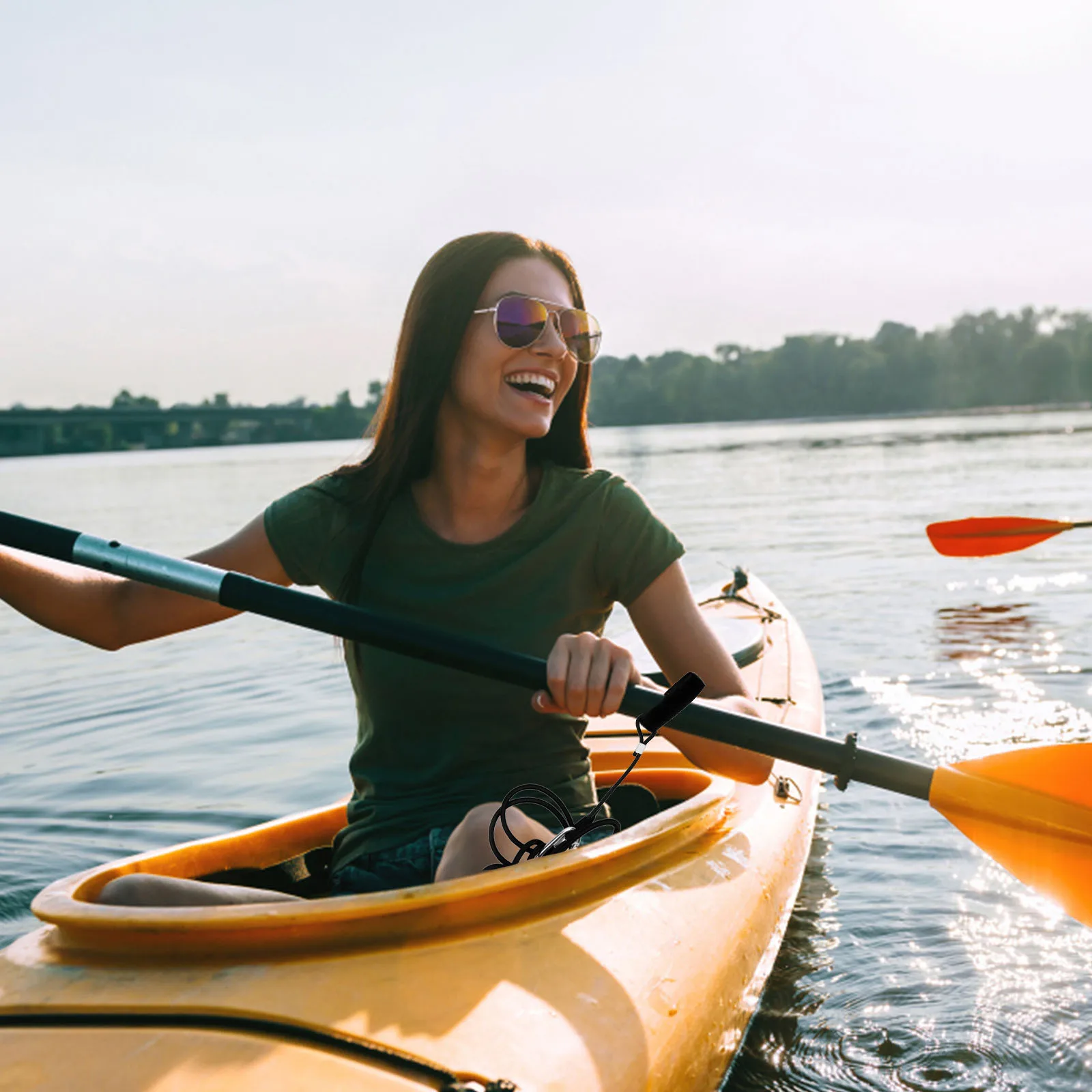 

2Pcs Paddle Leash Kayaking Fixed Strap Elastic Luggage Belt for Securing Kayak Canoe Bow Stern on Vehicle Roof Racks