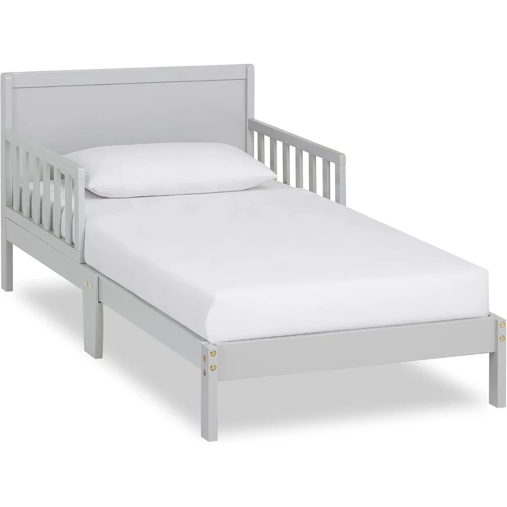 

Toddler Bed In Pebble Grey, Greenguard Gold /JPMA Certified, Low To Floor Design, Non-Toxic Finish, Safety