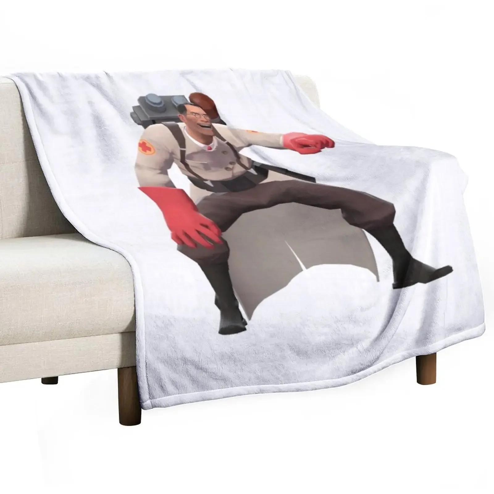 

TF2 Medic Schadenfreude Throw Blanket Blankets For Sofas Bed linens Decoratives Blankets