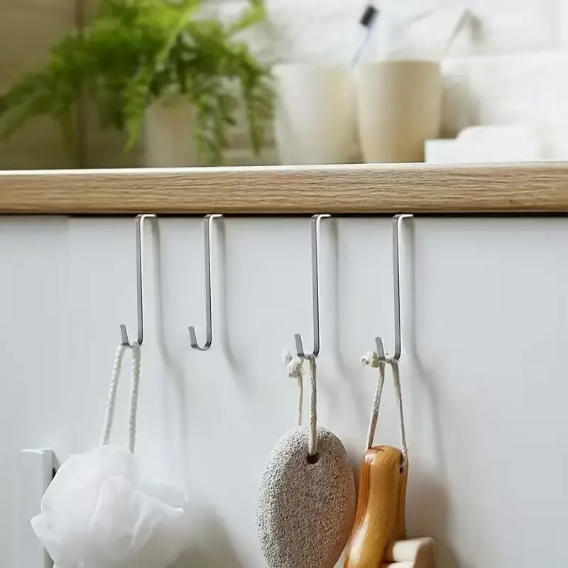 8 Stück über der Tür Haken Türhänger Haken für Badezimmer Küche Handtücher Hüte Hängen Organizer Mehrzweckhaken – Detail 5