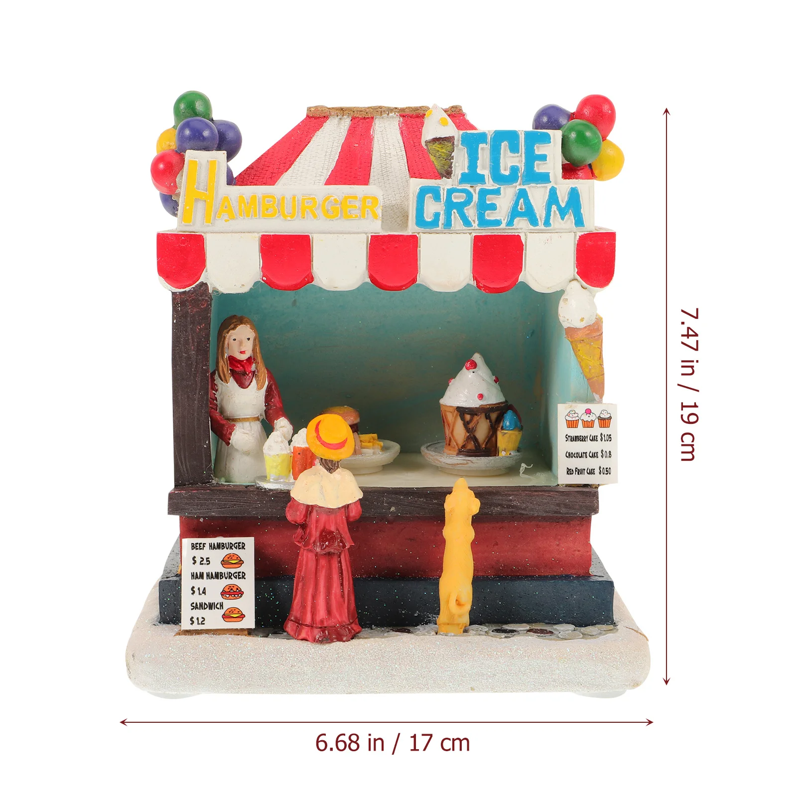 

Holiday Decor Resin Xmas Ornaments Christmas Luminous Miniature LED Light Decorations