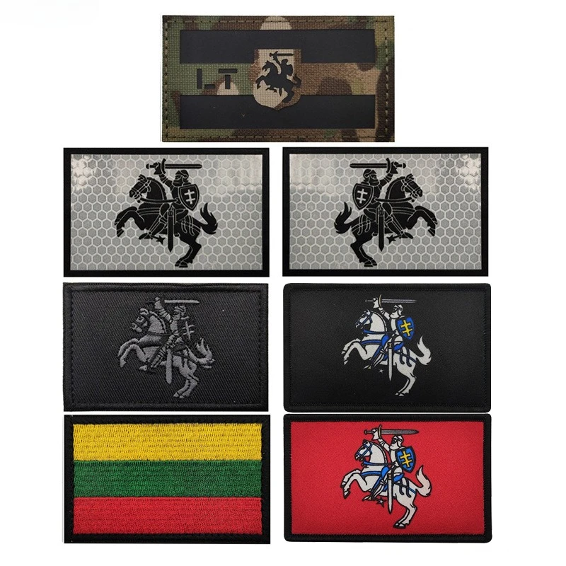 Parche táctico reflectante bordado bandera de Lituania - imagen 4