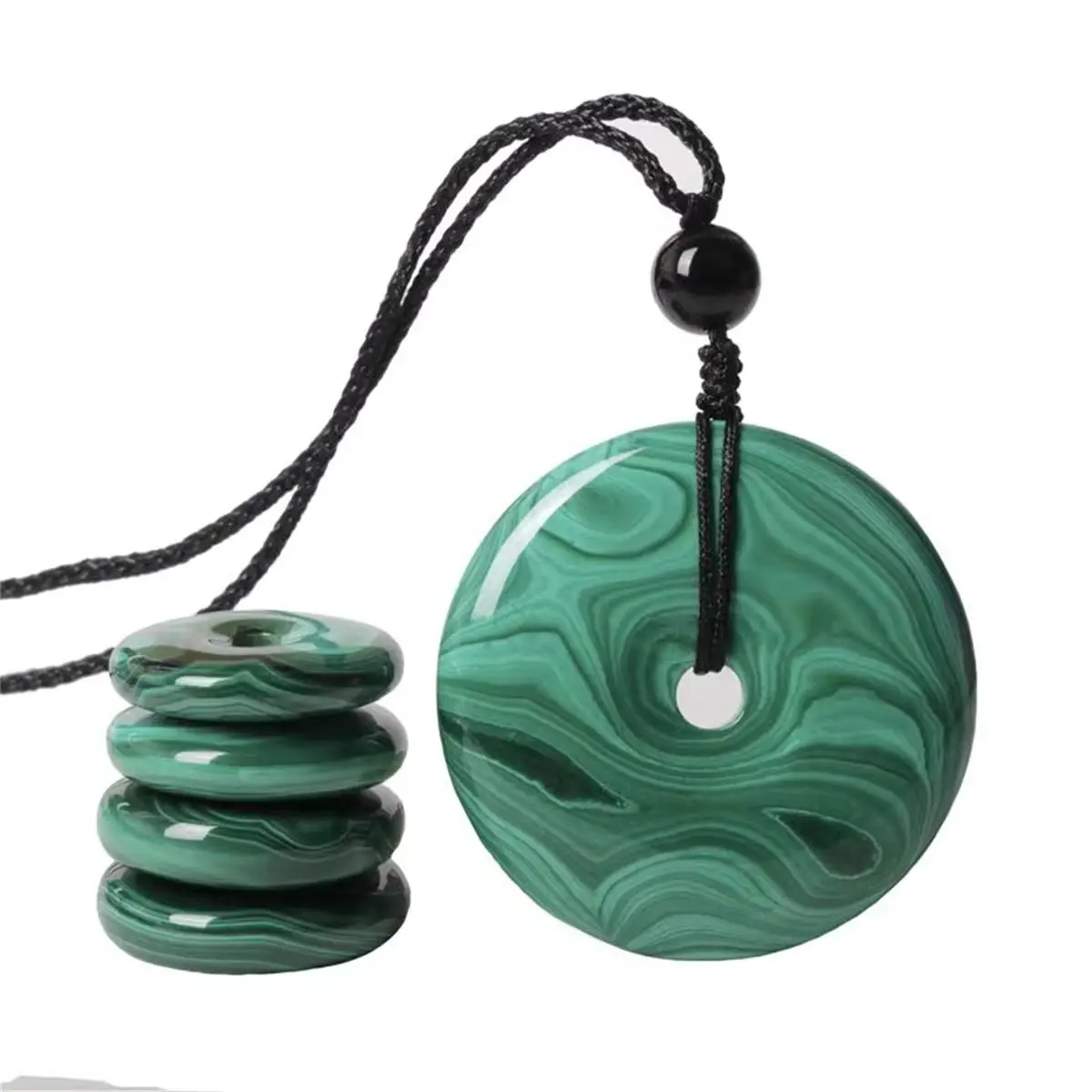 Natural Green Malachite, Round Buckle, Quartz Crystal Green Malachite Polished, Safe, Mineral Healing