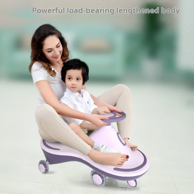 Children Twist Car Installation-free Anti-rollover Safe Silent Sliding Car Toy Indoor Outdoor Baby Universal Wheel Toy Walker