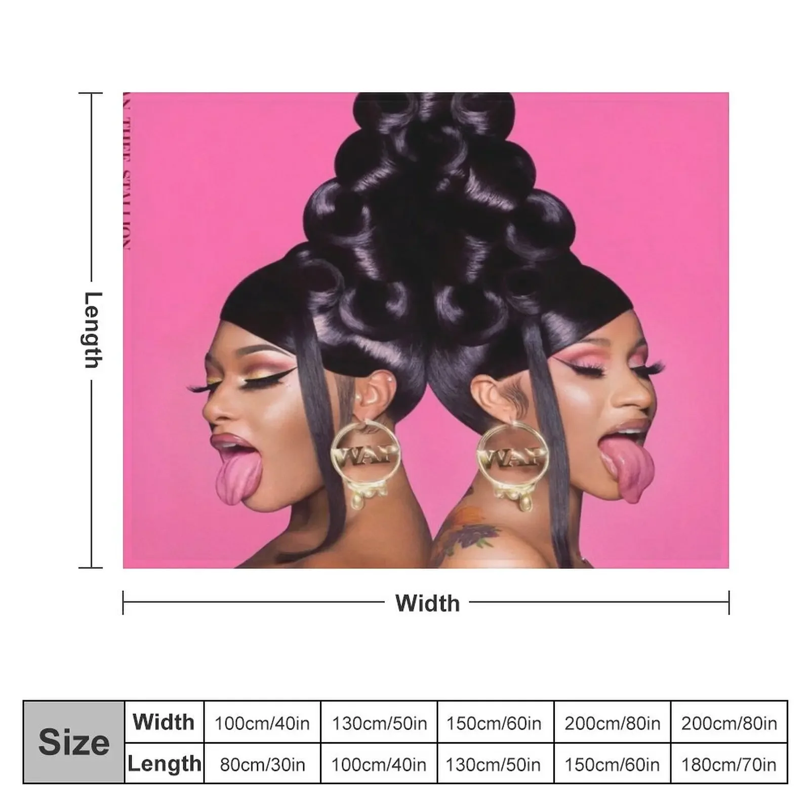 WAP Cardi B and Megan Thee Stallion Throw Blanket Thermals For Travel blankets ands Flannel Fabric Decorative Throw Blankets