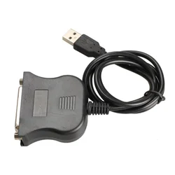 New USB 1.1 to DB25 Female Port Print Converter Cable LPT USB Adaptor LPT Cable LPT to USB Cable Black Wholesale