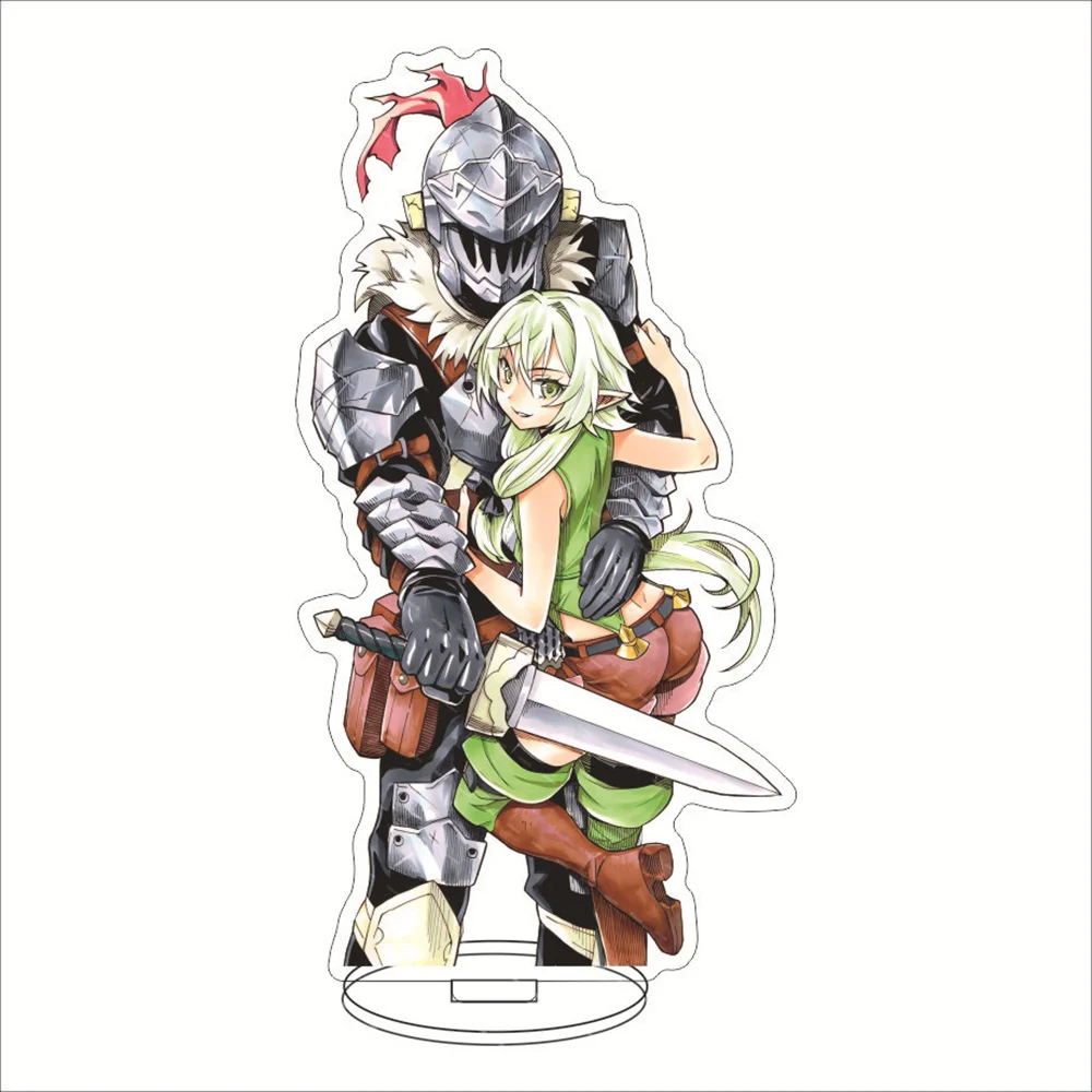 Hot Anime Goblin Slayer Acrylic Stand Model Figure Cosplay Plate Holder Topper Birthday Fans Christmas Desk Decor Plate Gift