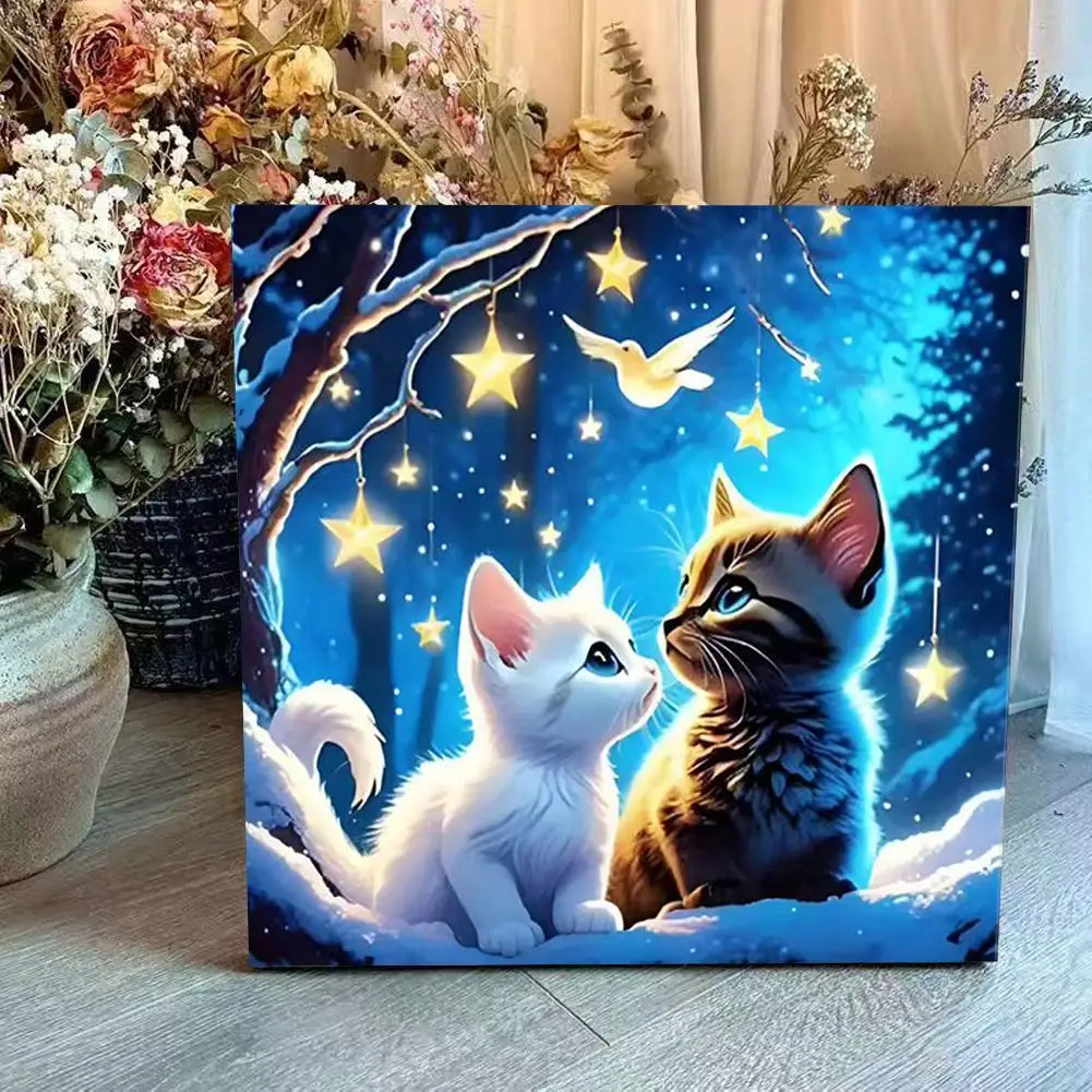 

Complete Kit Accessories,Cat Animals,Rhinestones,5D Diamond Pictures,Diamond Art,Drill, Diy Arts Craft