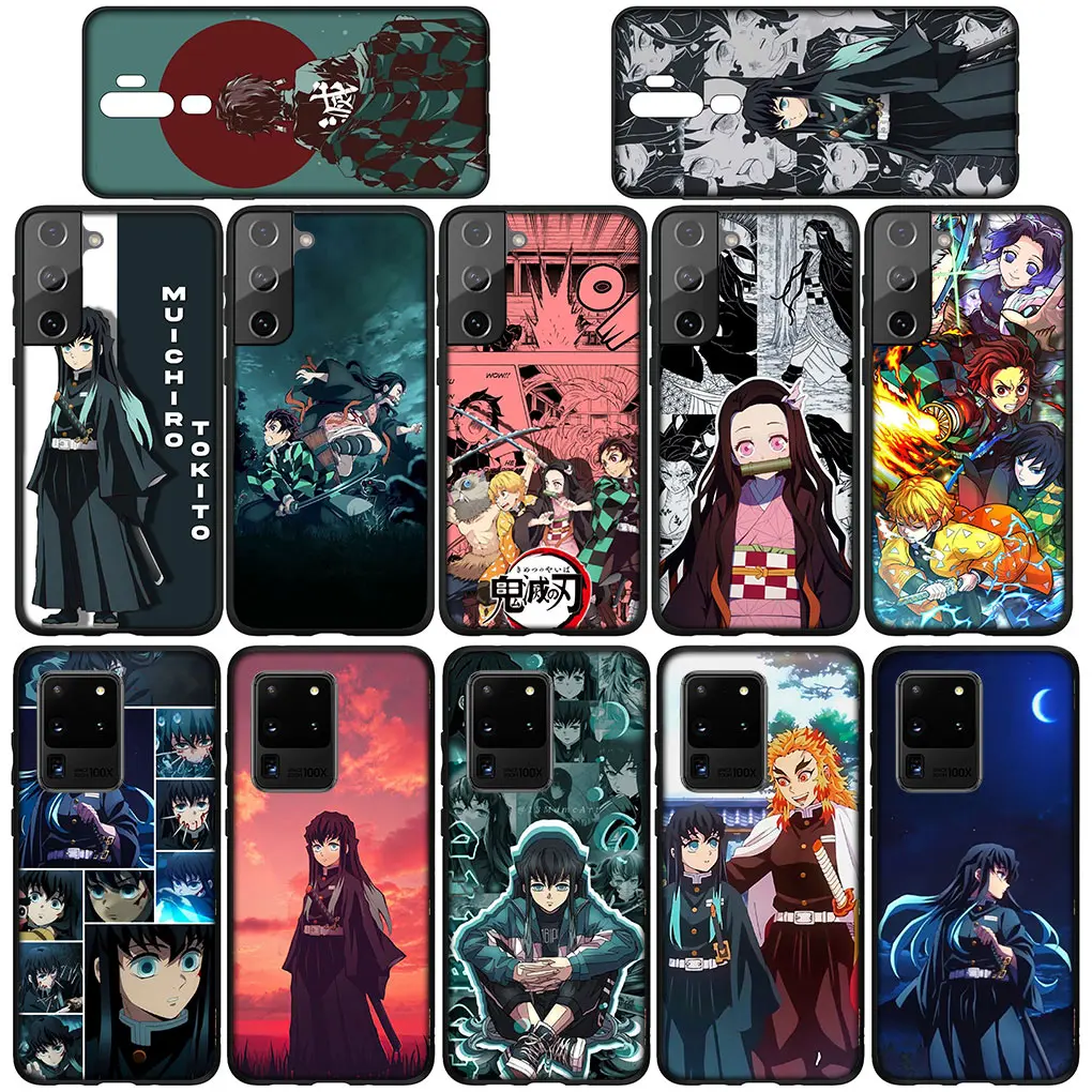 Demons Muichiro Tokito Slayer Tanjiro Nezuko Cover for Samsung Galaxy S24 S23 Fe Ultra Plus A55 A35 A24 A25 A15 A05 A06 A16 Case