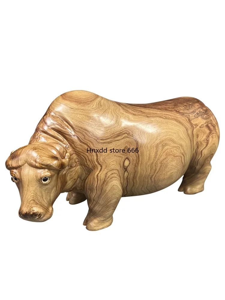 cute pet Taurus mount solid wood leisure business shoe changing stool