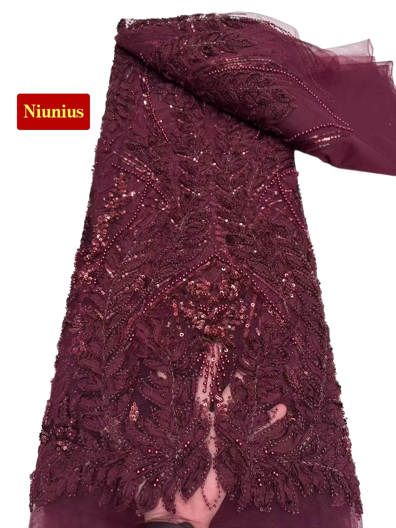 

Оптовая продажа, 2026, последнее качество, роскошное элегантное мягкое шифоновое сетчатое кружево с камнями, ткань для вечерних вечерних платьев NN2895_R