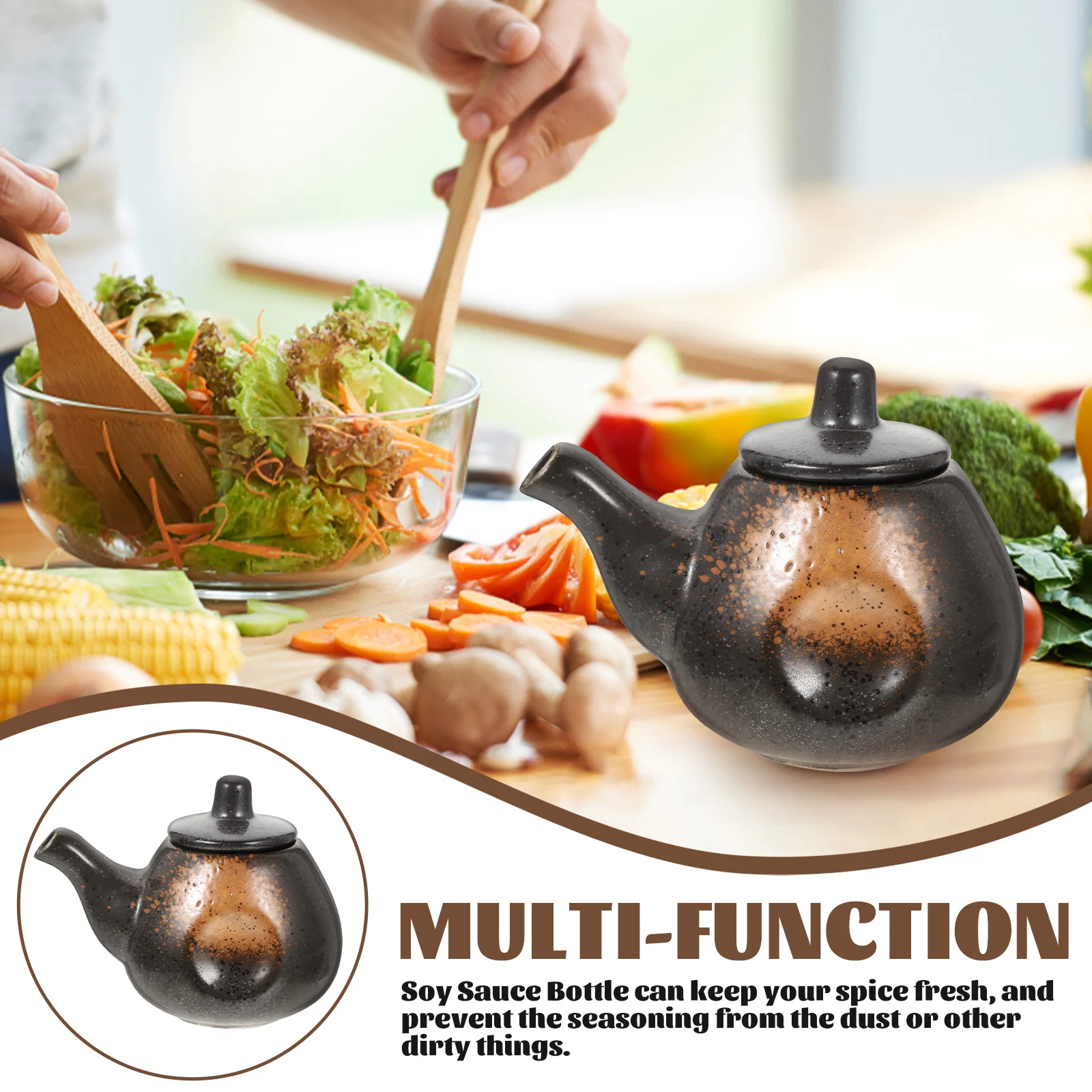 

Vegetable Oil Dispenser Kitchen Soy Sauce Vinegar Dispensers Container
