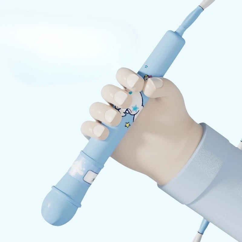 New Kawaii Sanrio peripheral cartoon pattern jump rope Hello Kitty Kuromi My melody Children's adjustable bamboo jump rope gift