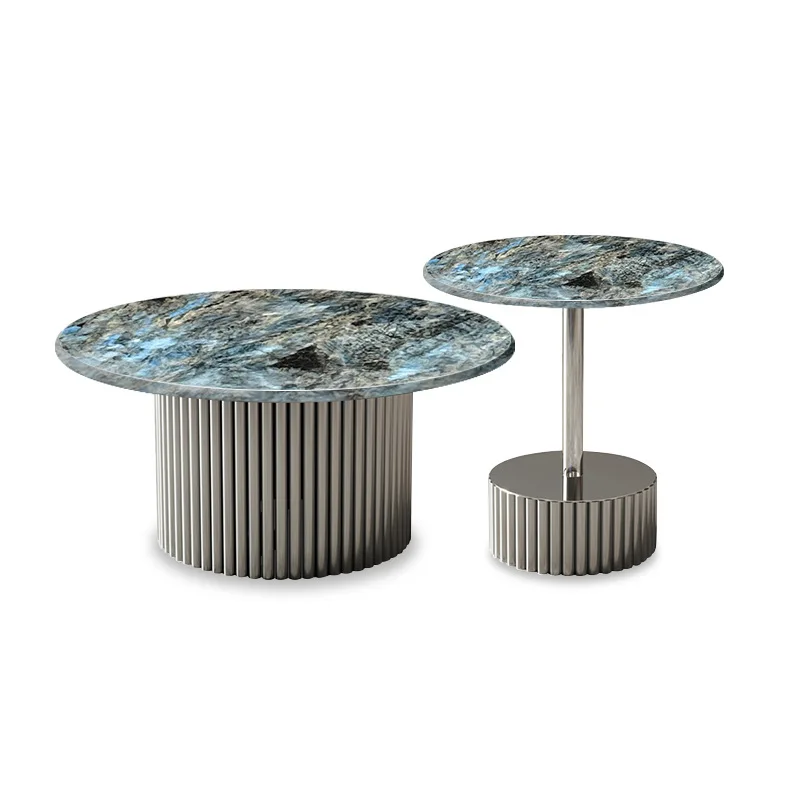 

Natural, ultra-microcrystalline stone, rock slab, creative, coffee table, villa, light luxury, living room, household