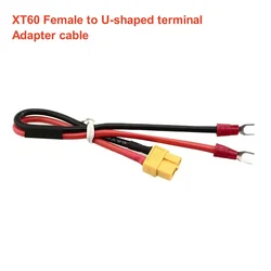 XT60 Female to U-shaped terminal Adapter cable 14AWG Charger Switching Mode Power Supply Adapter 20CM