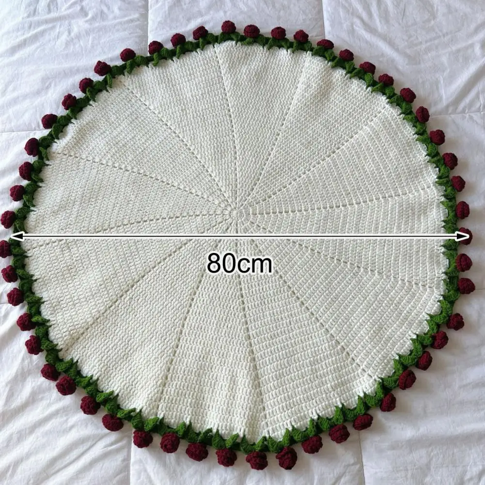 Diy Bouquet Blanket Floral Patterned Throw Diy Crochet Flower Blanket Kit Rose Bouquet Throw Craft Set Soft Knitted for Mother's