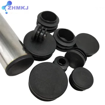 2/4/10 pz nero rotondo plastica PP tappo di chiusura tappi tubo tubo inserti tappo tappo diametro 10mm ~ 100mm tappi per tubi accessori