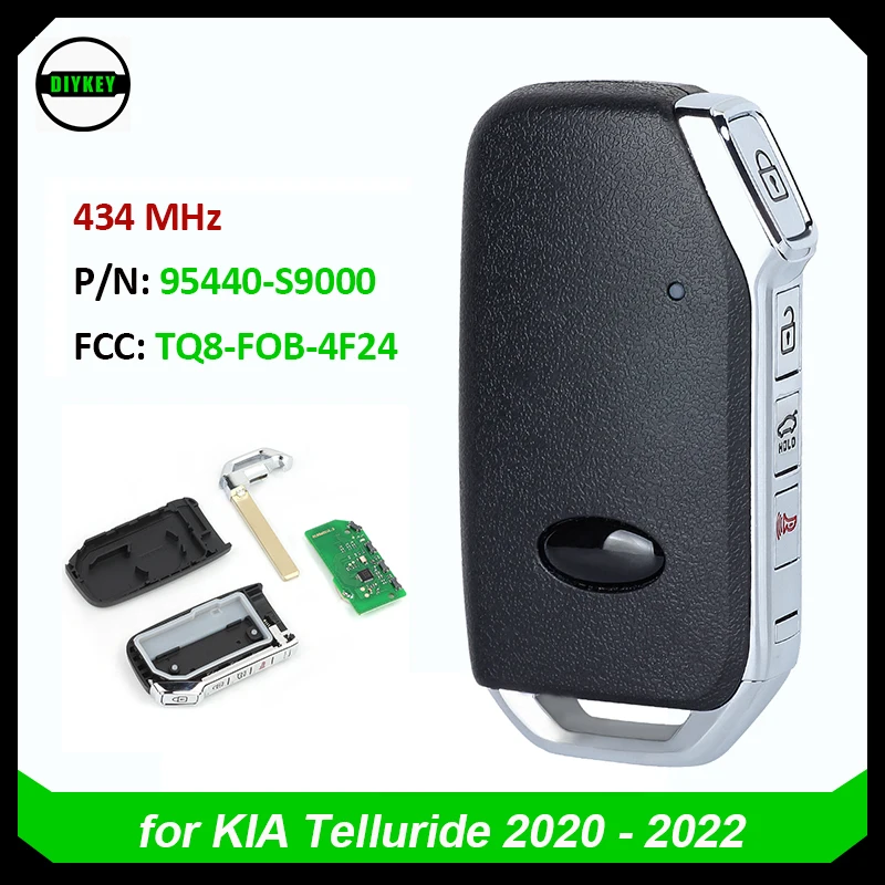 DIYKEY 95440-S9000 Inteligentny pilot zdalnego sterowania 434 MHz do KIA Telluride 2020 2021 2022 TQ8-FOB-4F24