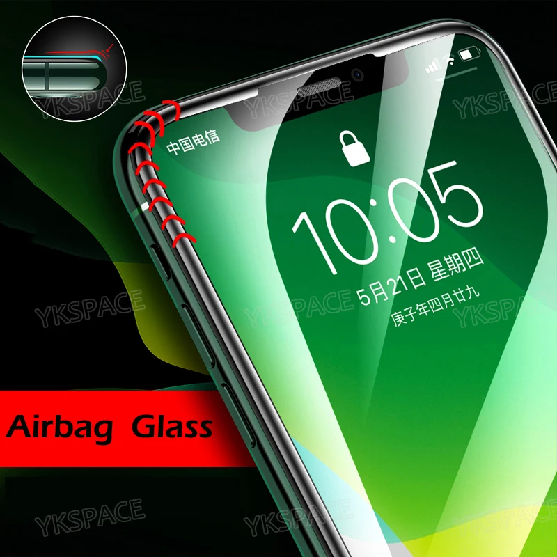2Pcs 3D Airbag edge Bumper Tempered Glass For iPhone 17 16e 16 15 14 Plus 13 12 Mini 11 Pro X XR XS MAX SE 2022 Screen Protector